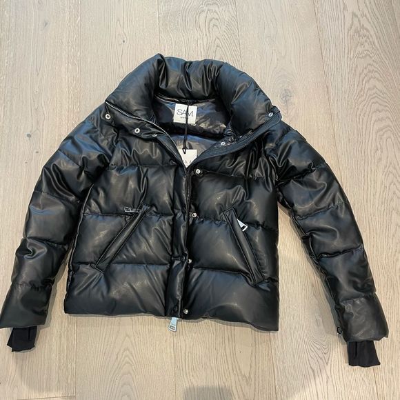 SAM. BNWT Vegan Leather Isabel Jacket Puffer Med - Picture 2 of 5